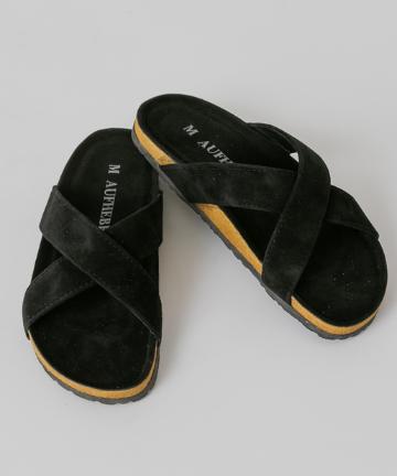 【MEN’S】フェイクヌバック  クロスサンダル
