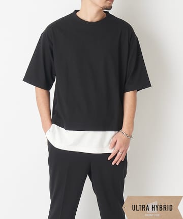 【ULTRA HYBRID】 USAコットンWヘム半袖Ｔシャツ