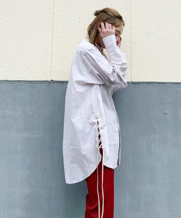 Nocollar sidelaceup shirt