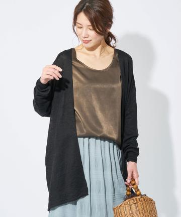 【手洗い可】フレンチリネントッパーカーディガン