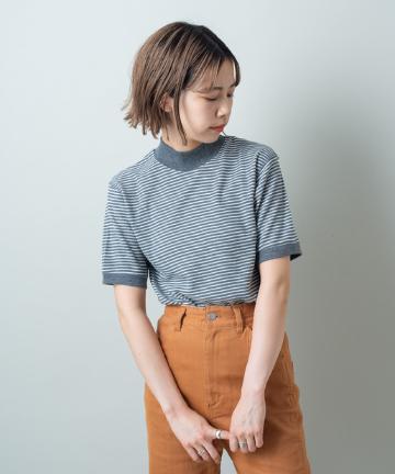 HEALTH KNIT waffle mocknek