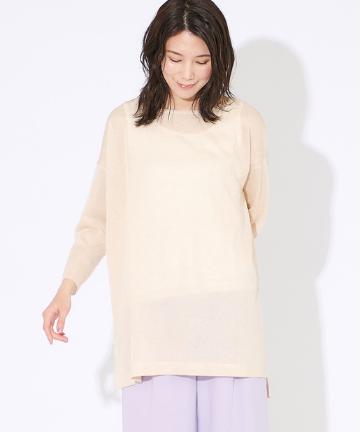 【手洗い可】シアーチュニックニット