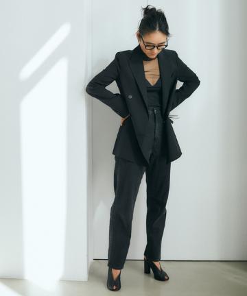 【YANUK×金子綾×藤原裕】ハイライズデニム/Worn Black