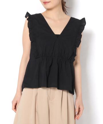 【XiRENA】フリルノースリブラウス