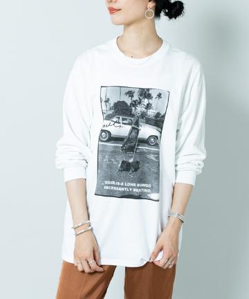 “GODLIS”photoロングスリーブＴシャツ