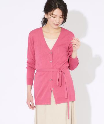 ミドル丈ニットカーディガン