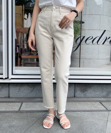 【YANUK/ヤヌーク】ハイウエストストレートデニム ANNETTE/アネット