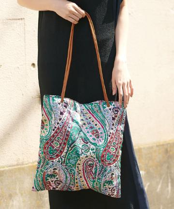 ペイズリー柄トートバッグ