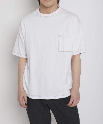 USAコットンヘヴィ‐ウエイト配色ステッチTシャツ