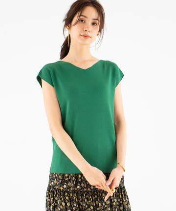 【手洗い可・接触冷感・UVカット】総針バー付き2WAYニット