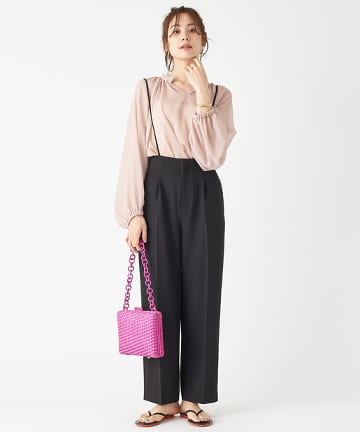 ツイルストレッチサスペンダー付きパンツ