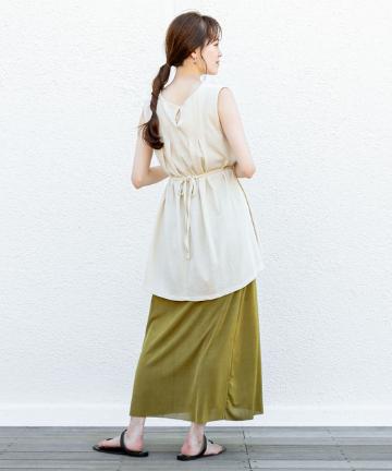 サイドスリットノースリTシャツ
