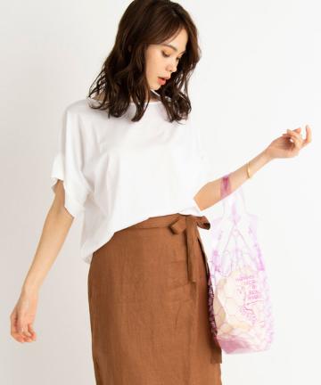 【手洗い可】サテンカフスドルマンカットソー