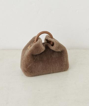 【elleme】ワンハンドルバッグ SMALL RAISIN/ムートン