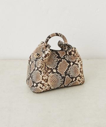 【elleme】ワンハンドルバッグ SMALL RAISIN/パイソン