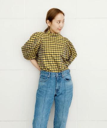 CheckOutPuffSleeveDress