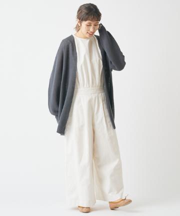 綿麻ツイルサロペット