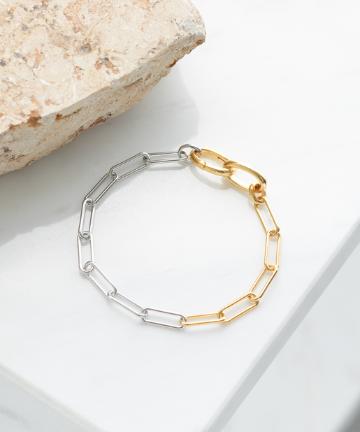 【RLIGHTs】バイカラーチェーンブレスレット