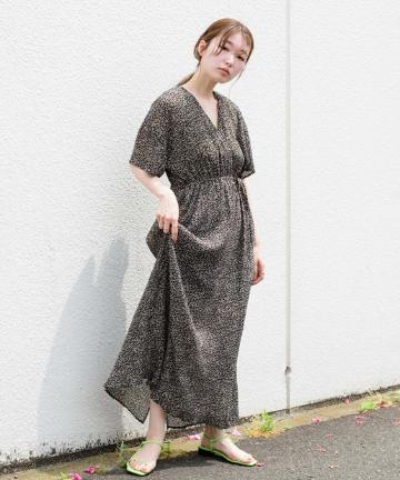 楊柳小花カシュワンピース