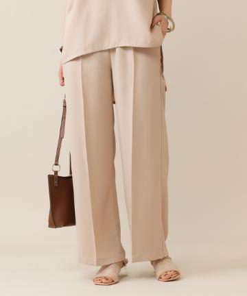 [mline] WEB限定 タックワイドパンツ