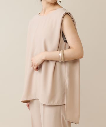 [mline] WEB限定 バックシャンノースリブラウス