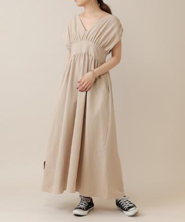 [mline]ギャザーフレンチワンピース