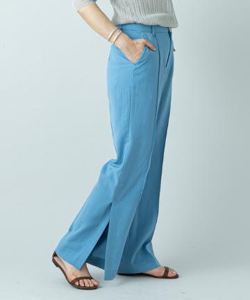 センターステッチ裾ベンツパンツ