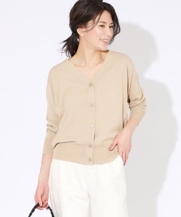 【手洗い可】Vネックニットカーディガン