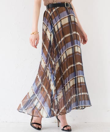 チェックプリーツスカート