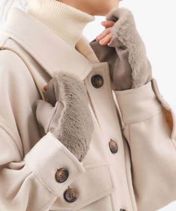 【WOMEN'S】ファーハンドウォーマー