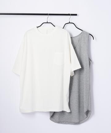 サーマル半袖Tシャツ&タンクレイヤードSET