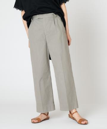 高密度平ピーチセンタープレスパンツ