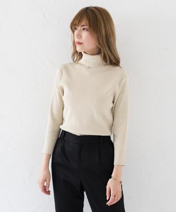 ラメハーフスリーブニット