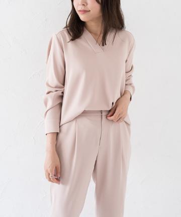 スキッパーVネックブラウス