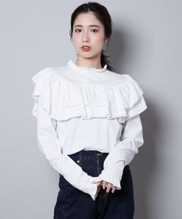 【SUPERTHANKS/スーパーサンクス】フリル付きロンTee