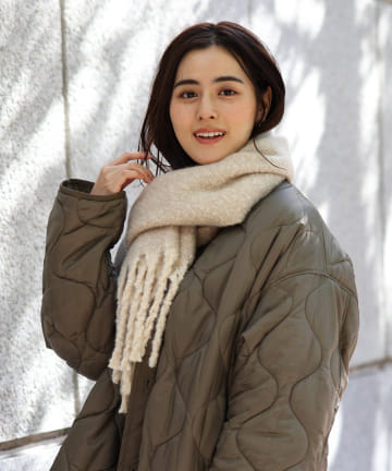 【コーディネートのアクセントに】変わり織ストール