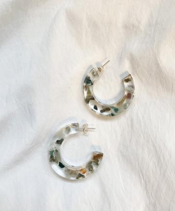 ボタニカルフープピアス