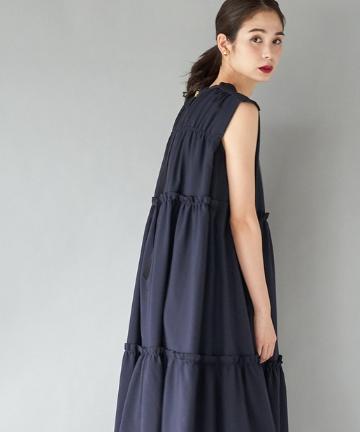 【Nell(ネル)】ティアードノースリワンピース