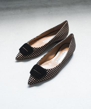 【PELLICO/ペリーコ】チェック柄フラットパンプス