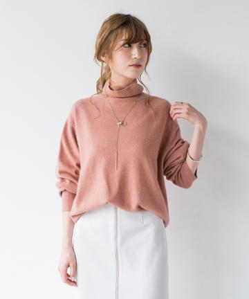 ラクーンハイゲージタートルニット