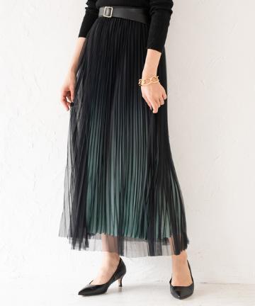 【WEB限定】グラデーションプリーツスカート
