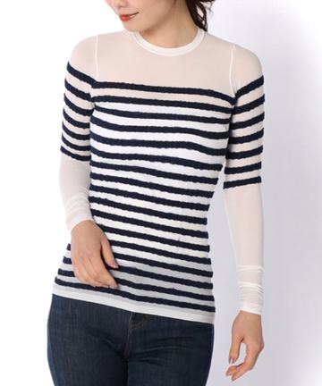 【Rodebjer】 リバーシブルボーダーニット