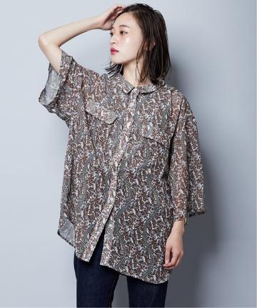 シアーペイズリービッグシルエットシャツ
