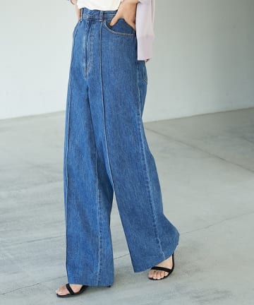 【洗える・CURRENTAGE (カレンテージ)】センターシームデニム