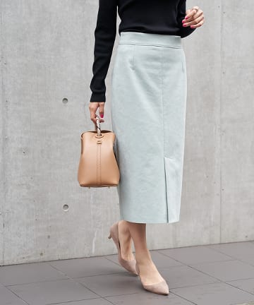 【手洗い可】エコスウェードロングスカート