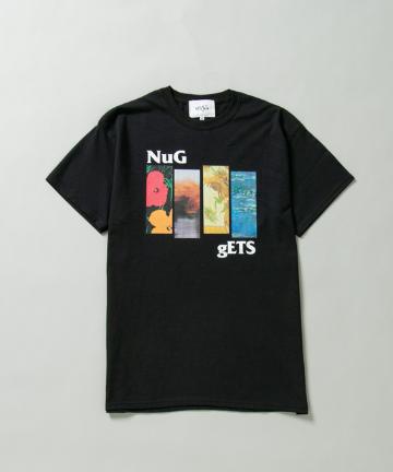 【NuGgETS/ナゲッツ】4 flowersアートTシャツ/プリントTee