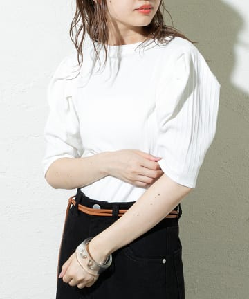 ランダムリブパフTシャツ