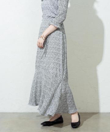 楊柳花柄マーメイドスカート