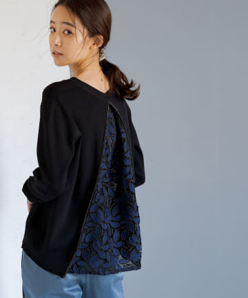 バックZIPニット