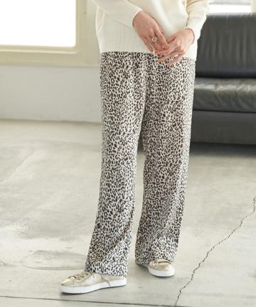 【手洗い可・marmors(マルモア)】レオパードストレートパンツ